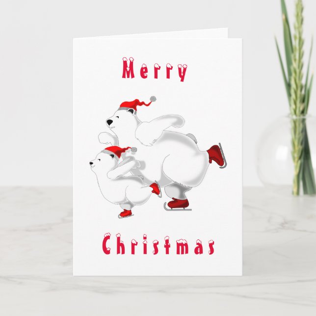 Bonne carte de Noël Ours de Noël (Devant)