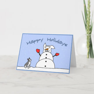 Bonne carte de Noël Schnauzer