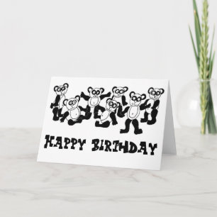 Bonne carte de panda d'anniversaire