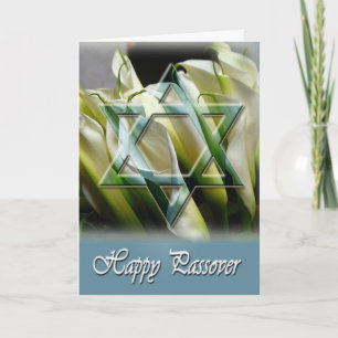 Bonne carte de Pâque avec Star of David et callas