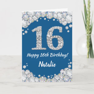 Bonne carte de Parties scintillant 16e anniversair