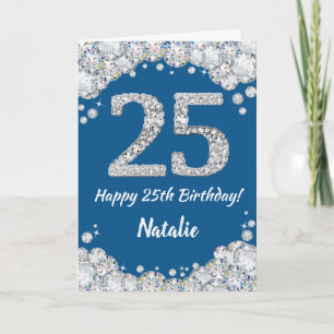 Bonne carte de Parties scintillant 25th Birthday B