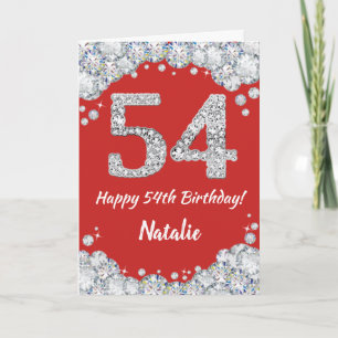 Bonne carte de Parties scintillant 54e anniversair