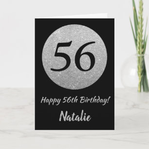 Bonne carte de Parties scintillant 56e anniversair
