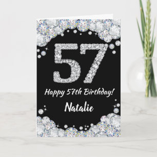 Bonne carte de Parties scintillant 57e anniversair