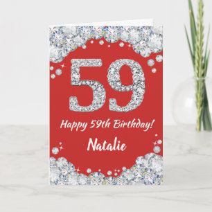 Bonne carte de Parties scintillant 59e anniversair