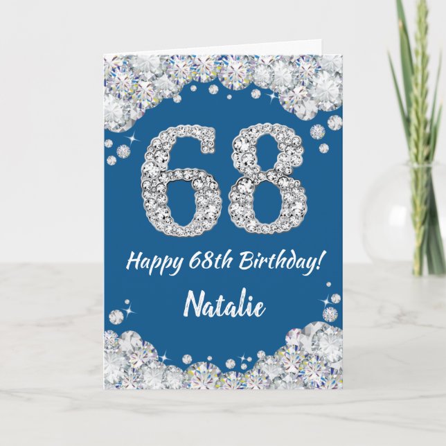 Bonne carte de Parties scintillant 68th Birthday B (Devant)