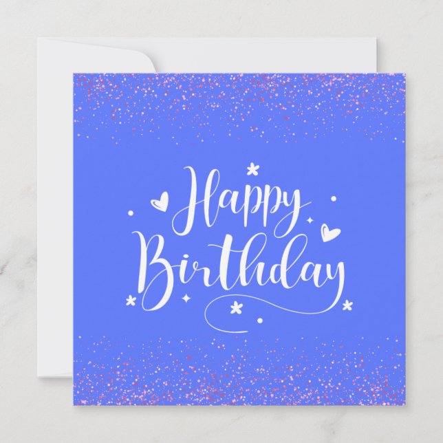 Bonne carte de Parties scintillant d'anniversaire (Devant)