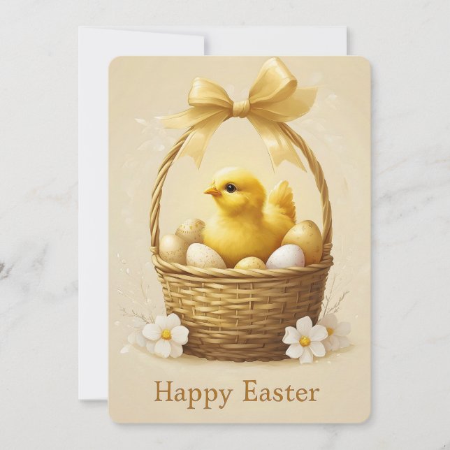 Bonne carte de poussette Pâques mignonne (Devant)
