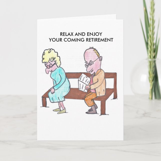BONNE CARTE DE RETRAITE - VIEUX COUPLE (Devant)