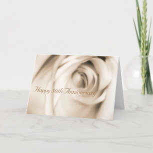 Bonne carte de rose du 50e anniversaire
