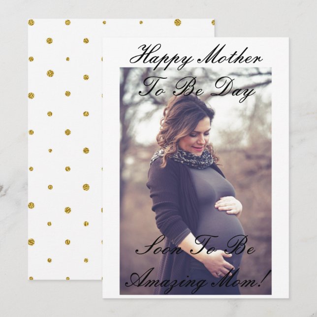 BONNE CARTE DE SALUT DE LA JOURNÉE DE LA MÈRE (Devant / Derrière)