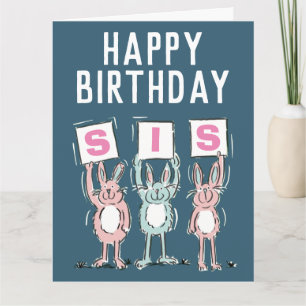 Bonne carte de soeur d'anniversaire