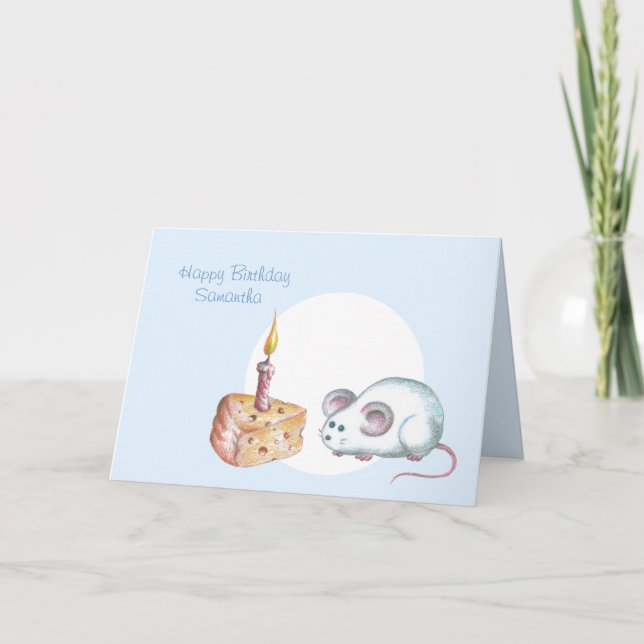 Bonne carte de souris d'anniversaire (Devant)