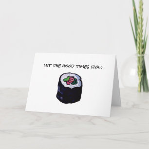 Bonne carte de sushi pour faire la fête, célébrati