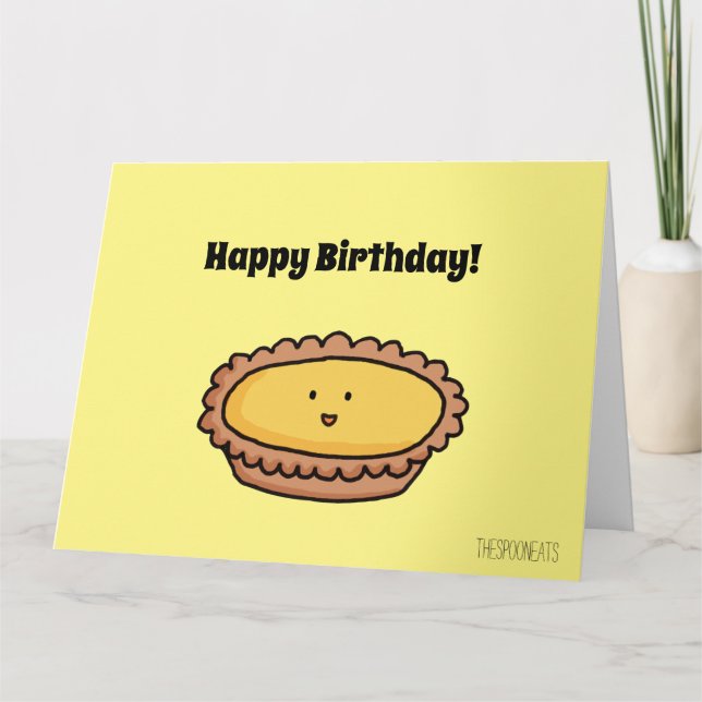 Bonne carte de tarte aux oeufs d'anniversaire (Devant)