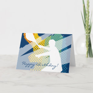 Bonne carte de tennis d'anniversaire pour les homm