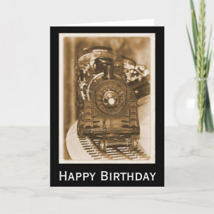 Bonne carte de train de modèle d'anniversaire