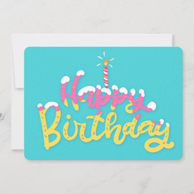 Bonne carte de vacances d'anniversaire (Devant)
