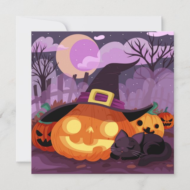 Bonne carte de vacances Halloween (Devant)