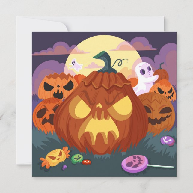 Bonne carte de vacances Halloween (Devant)