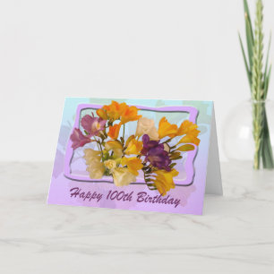 Bonne carte de voeux 100e anniversaire