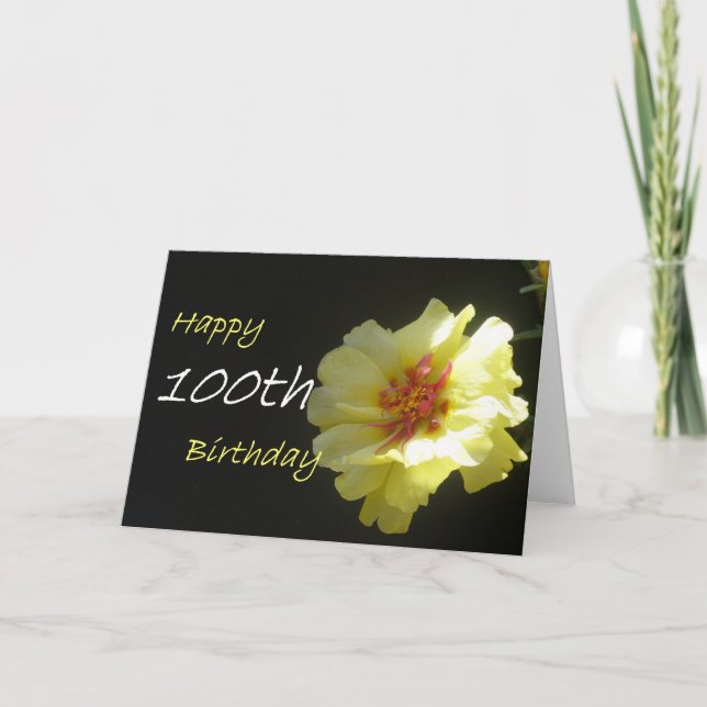 Bonne carte de voeux 100e anniversaire (Devant)