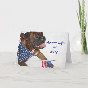 Bonne carte de voeux 4 juillet Boxer