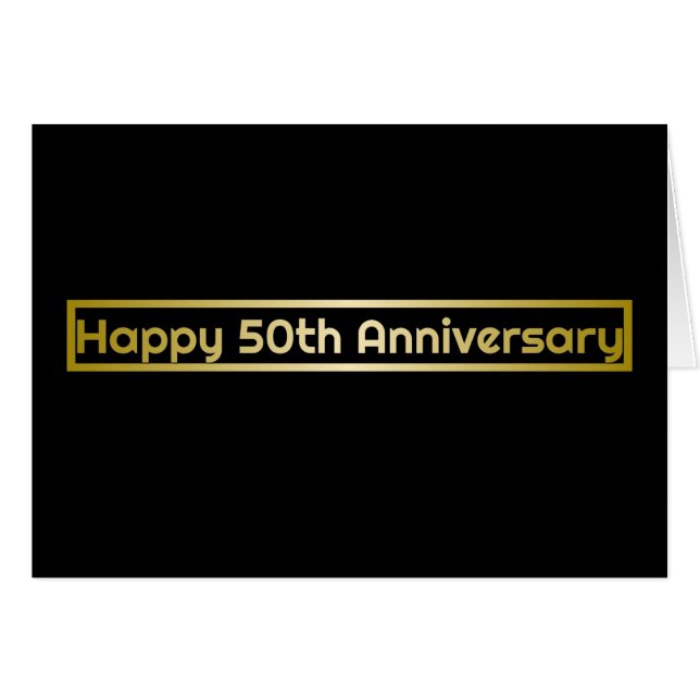 Bonne carte de voeux 50e anniversaire (Devant horizontal)