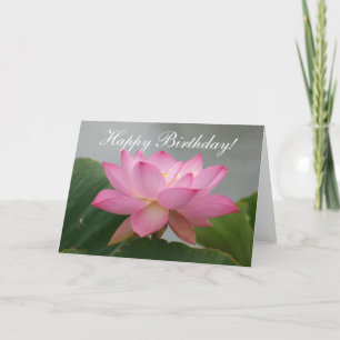 Bonne carte de voeux Anniversaire Lotus Blossom