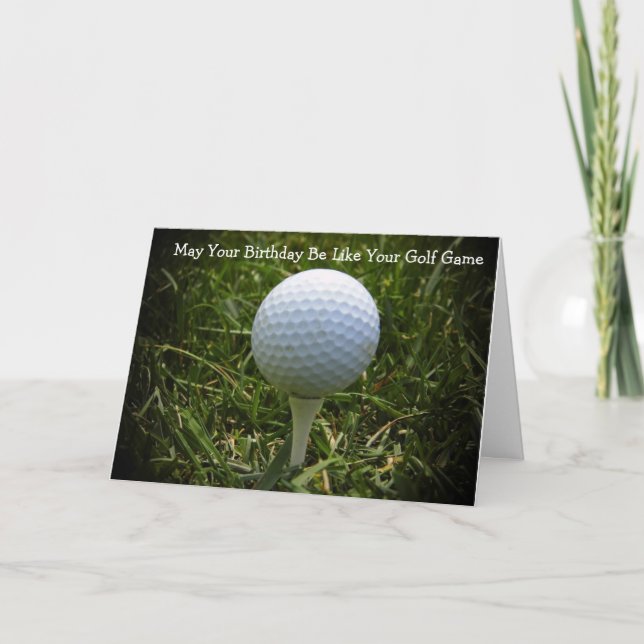 Bonne Carte De Voeux Anniversaire Pour Le Golfeur! (Devant)