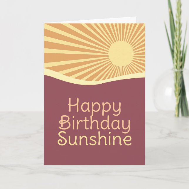 Bonne carte de voeux Anniversaire Sunshine Hills V (Devant)
