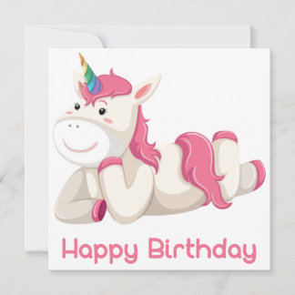 Bonne carte de voeux Anniversaire Unicorn