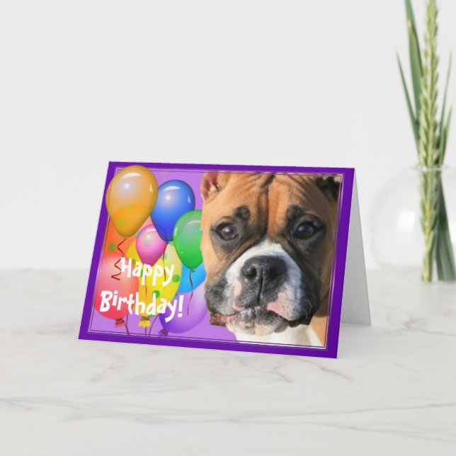 Bonne carte de voeux Birthday Boxer (Devant)