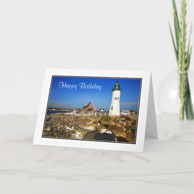 Bonne carte de voeux Birthday Cape Cod Lighthouse (Devant)