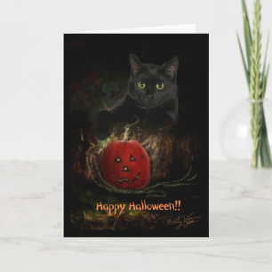 Bonne carte de voeux blanche Halloween