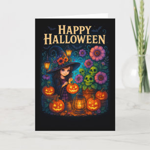 Bonne carte de voeux Citrouille Halloween mignonne