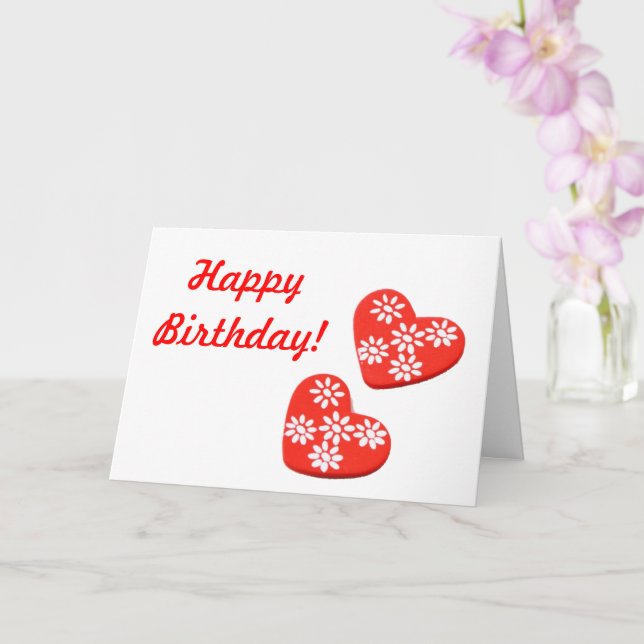 Bonne carte de voeux Coeur Anniversaire Cookie (Orchidée)