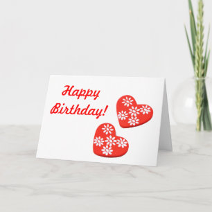 Bonne carte de voeux Coeur Anniversaire Cookie