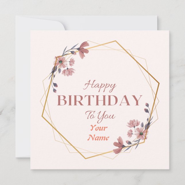 Bonne carte de voeux d'anniversaire (Devant)