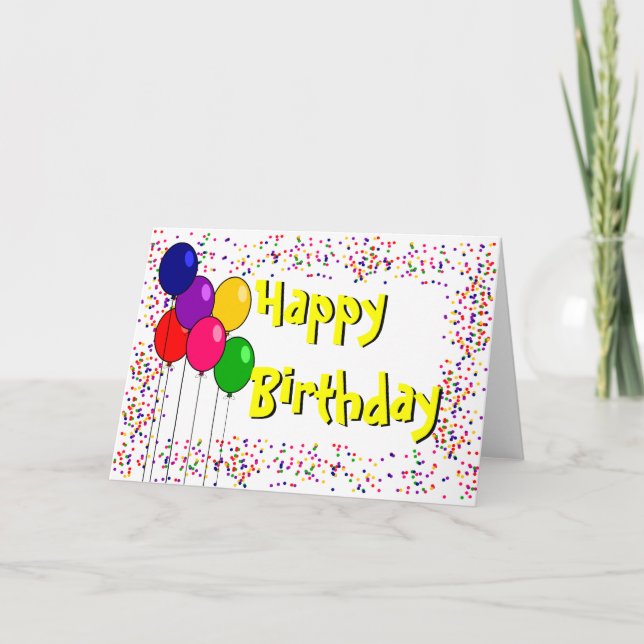 Bonne carte de voeux d'anniversaire (Devant)