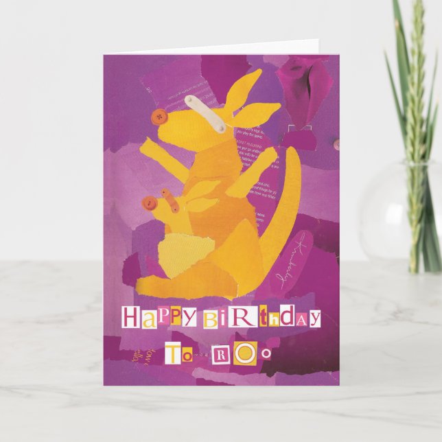 Bonne carte de voeux d'anniversaire à Roo (Devant)