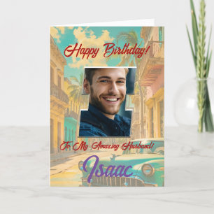 Bonne carte de voeux d'anniversaire avec photo