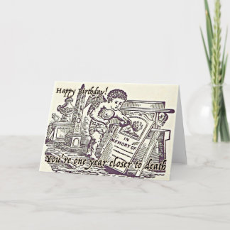 Bonne carte de voeux d'anniversaire Humour foncé d