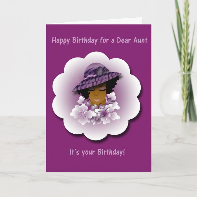Bonne carte de voeux d'anniversaire pour Tante (Devant)