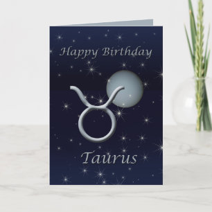 Bonne carte de voeux d'anniversaire Taurus Venus