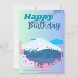 Bonne carte de voeux d'anniversaire (thème Japon)