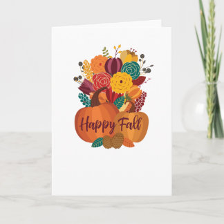 Bonne carte de voeux d'automne avec bouquet d'auto