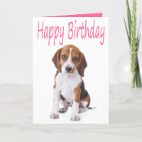 Bonne carte de voeux de Chien Chien Beagle d'anniv