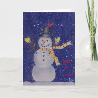 Bonne carte de voeux de neige